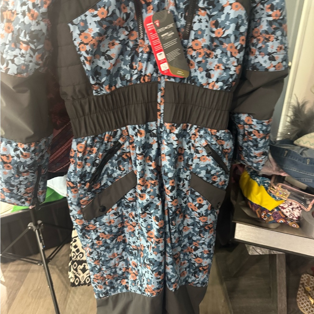 FP Movement by Free People Blue Floral Ski Jacket - Picture 10 of 11